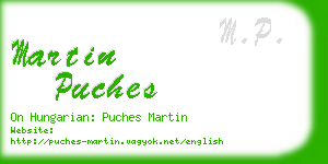 martin puches business card